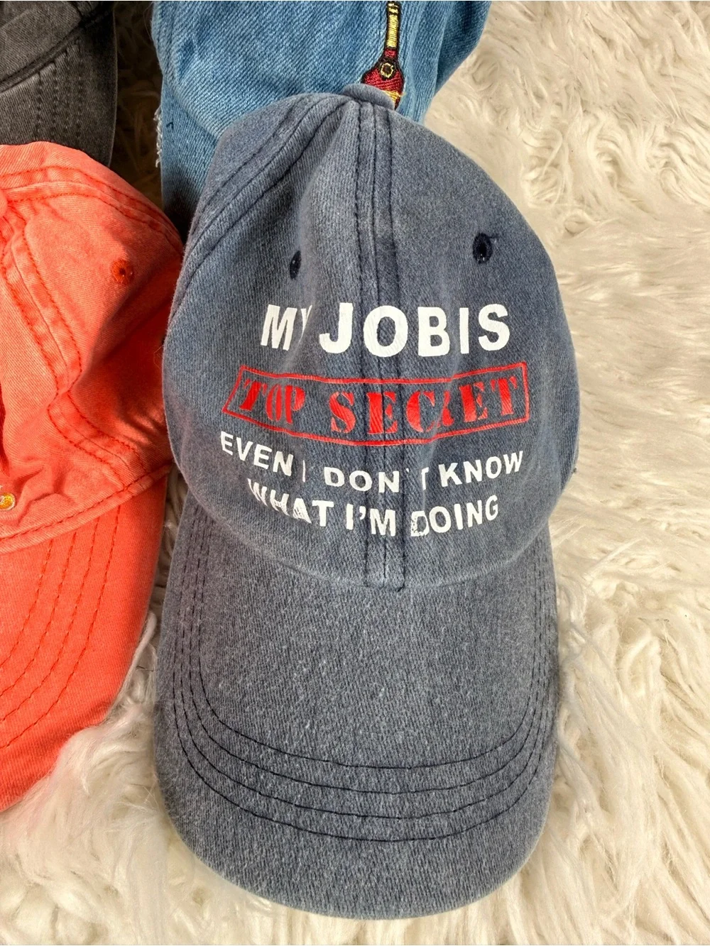 Lot of 5 Embroidered Baseball Caps - Assorted Colors